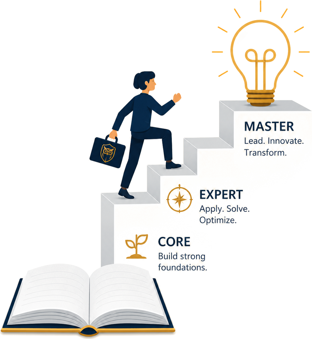 The Ladder AI levels — Core, Expert, Master